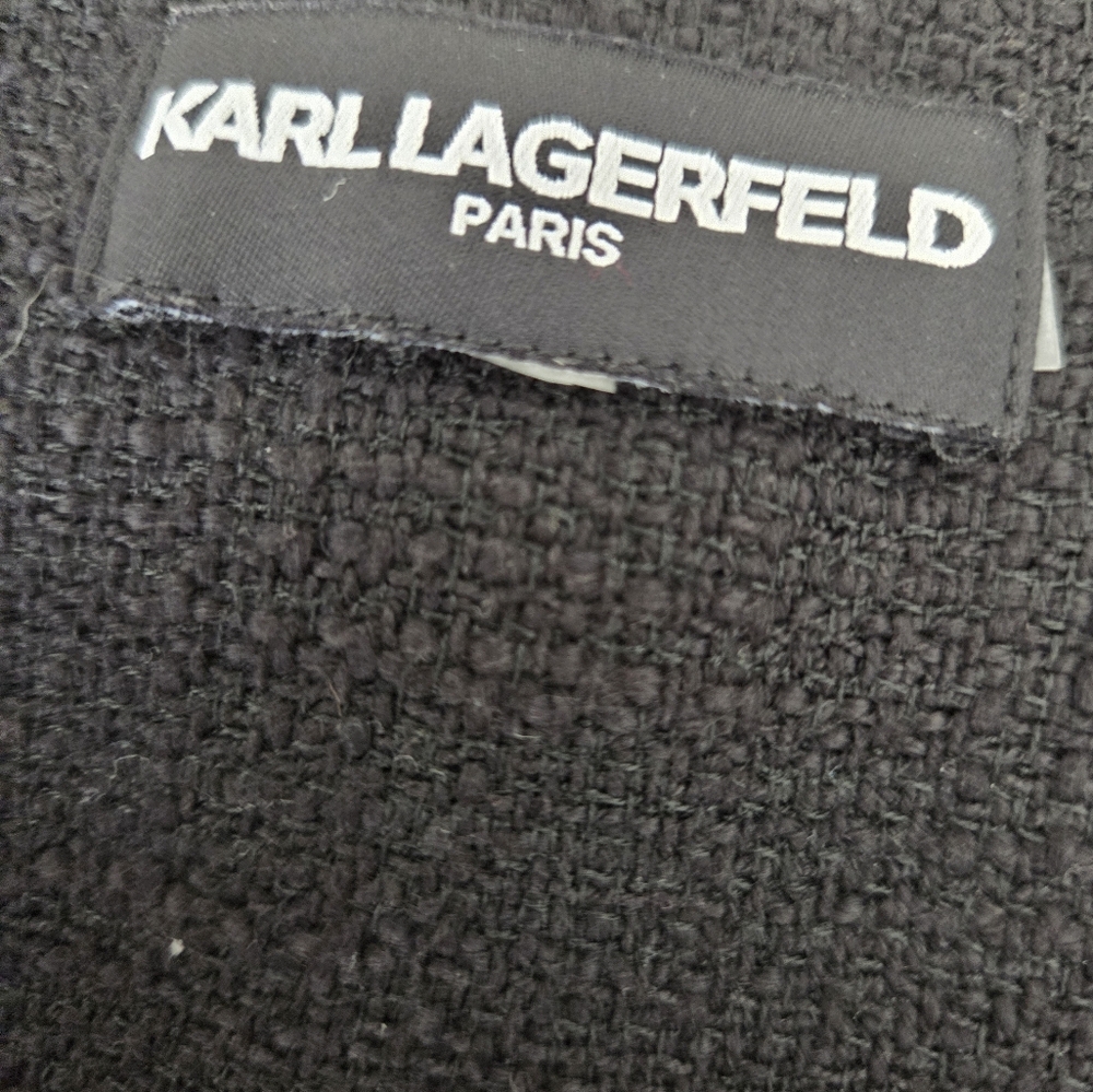 Karl Lagerfeld Paris ​Black Tweed Jacket Size S - Picture 3 of 4